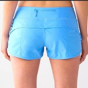 Lululemon Speed Up Shorts Aero Blue Size 6